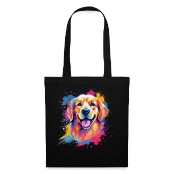 Splash Art Golden Retriever - Tote Bag - black - Front