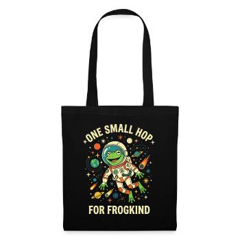 One Small Hop For Frogkind Space Frog Astronaut - Tote Bag - black - Front