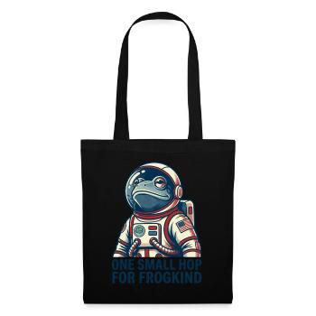 One Small Hop For Frogkind Space Frog Astronaut - Tote Bag - black - Front