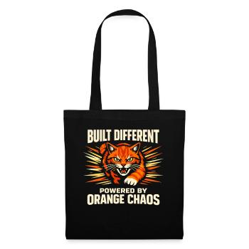 Orange Cat Chaos Lustige Katze Orange Tabby Meme - Stoffbeutel - Schwarz - Vorne