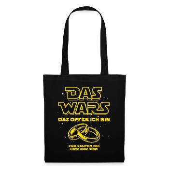 JGA Das Wars. Das Opfer ich bin - Heiraten - Stoffbeutel - Schwarz - Vorne