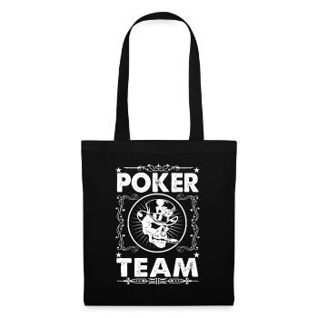 Poker Team Vintage Card Player Design - Stoffbeutel - Schwarz - Vorne