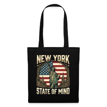 Cadeau vintage de la Statue de la Liberté de New York - Sac en tissu - noir - Devant