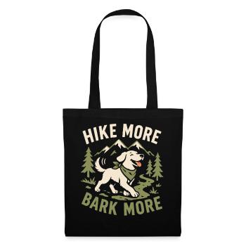 Mehr wandern Bellen Mehr Outdoor-Hundedesign - Stoffbeutel - Schwarz - Vorne