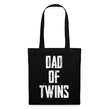 Dad of Twins - Stoffbeutel - Schwarz - Vorne