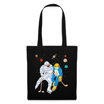 Astronaut Alien Weltraumhockeyshirt - Stoffbeutel - Schwarz - Vorne