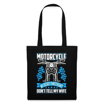Motorrad mein geheimer Schatz. Nicht meiner Frau - Stoffbeutel - Schwarz - Vorne