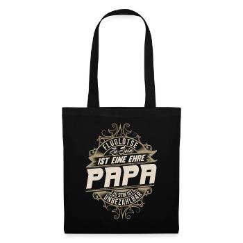 Fluglotse Papa - Stoffbeutel - Schwarz - Vorne