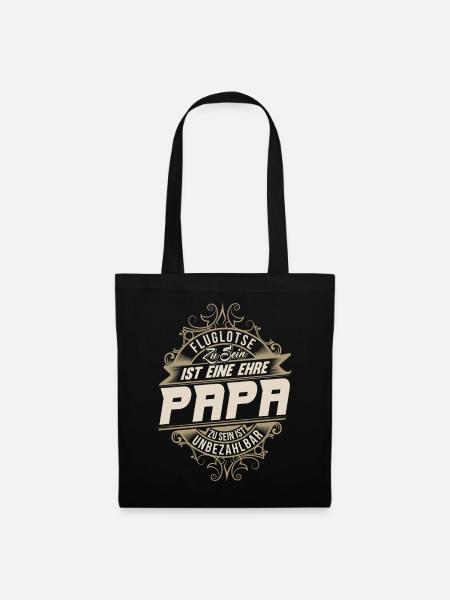 Fluglotse Papa - Stoffbeutel - Schwarz