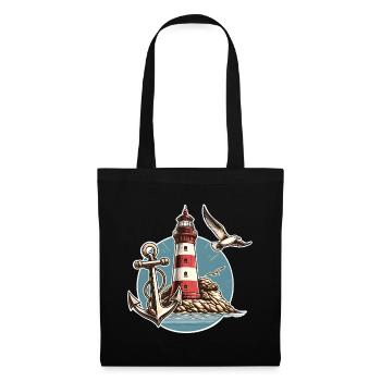 phare - Sac en tissu - noir - Devant
