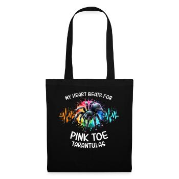 Pinktoe Rosafus Tarantula Heartline - Tote Bag - black - Front