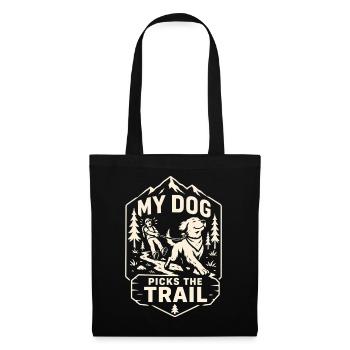 My Dog Picks The Trail Hiking Design - Tote Bag - black - Front