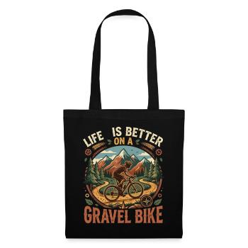 Aventure nature de gravel bike Life Is Better - Sac en tissu - noir - Devant