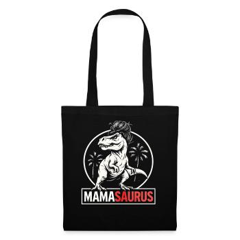 Mamasaurus Mama Mutter Geschenkidee Humor Lustig - Stoffbeutel - Schwarz - Vorne