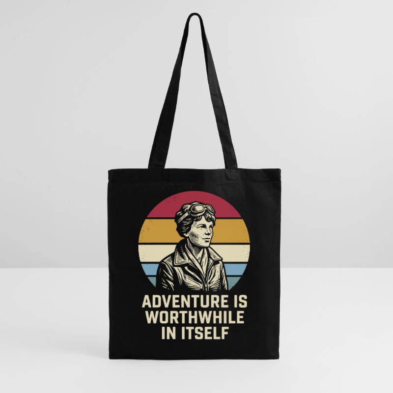 Amelia Earhart Das Abenteuer ist lohnenswert Stoffbeutel
