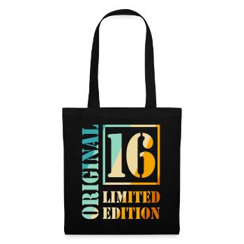 16e anniversaire Garçon Fille Adolescent Original 16 - Sac en tissu - noir - Devant