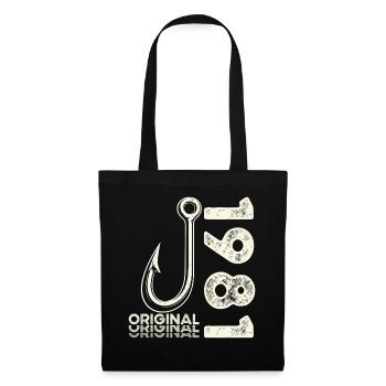 45th Birthday Gift Angler Fishing Man 1981 - Tote Bag - black - Front
