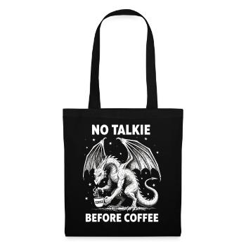 No Conversation Before Coffee Lover Dragon - Tote Bag - black - Front