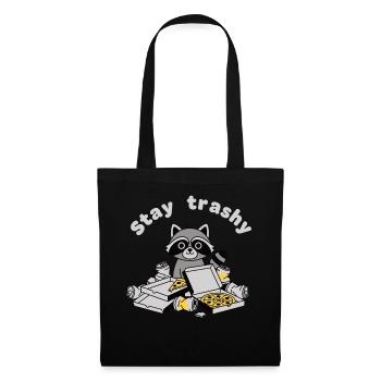 Reste un raton laveur trashy pizza panda trash - Sac en tissu - noir - Devant