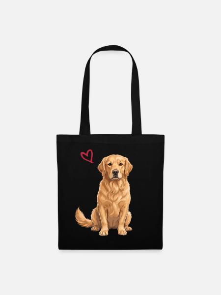 Golden Retriever - Stoffbeutel - Schwarz
