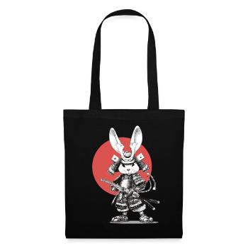 Samurai Rabbit in Armor with Katana - Tote Bag - black - Front