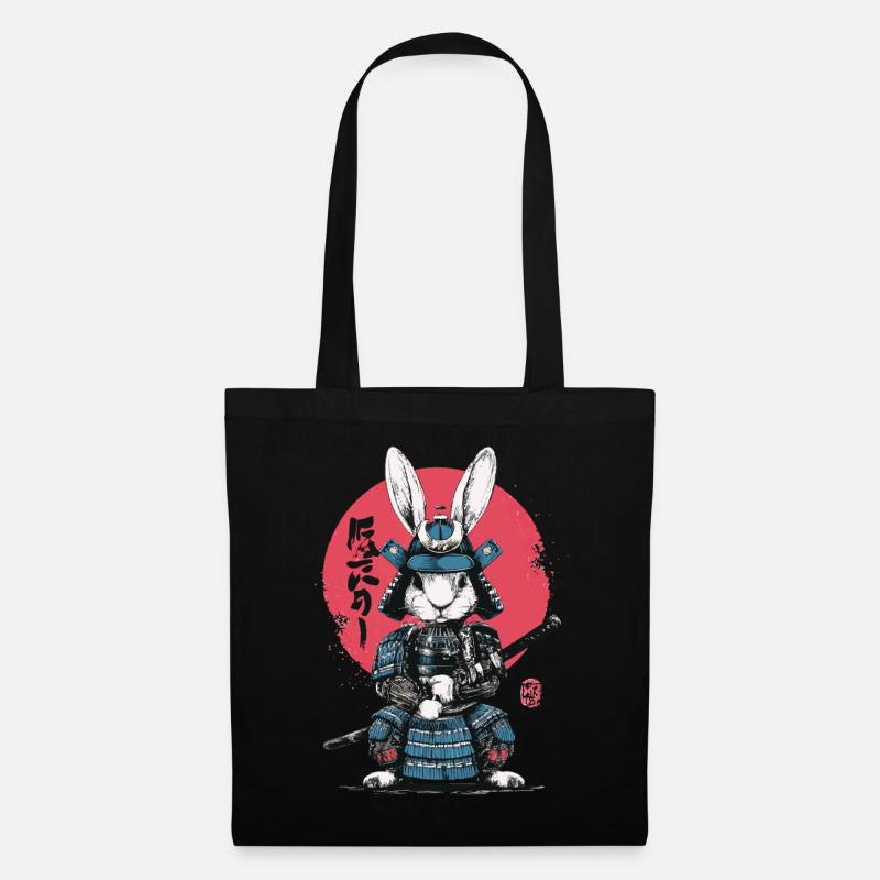 Bunny Samurai in Armor - Tote Bag - black