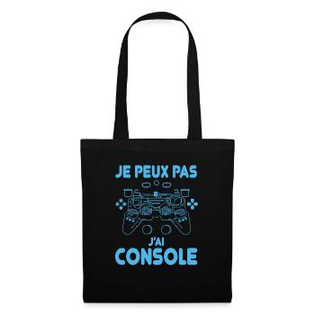 Je peux pas j ai console humour gamer - Sac en tissu - noir - Devant