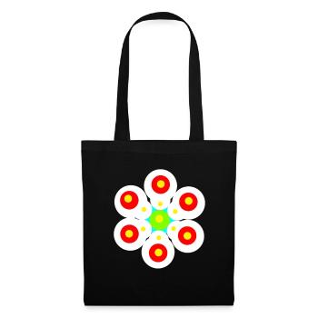Retro Blume Kinder Blumen Kids - Stoffbeutel - Schwarz - Vorne