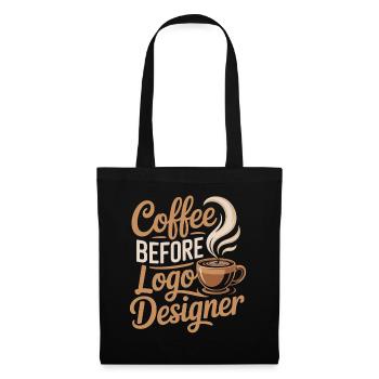 Logo Designer Coffee Graphic Artist Coffee Lover - Stoffbeutel - Schwarz - Vorne