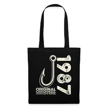 39th Birthday Gift Angler Fishing Man 1987 - Tote Bag - black - Front