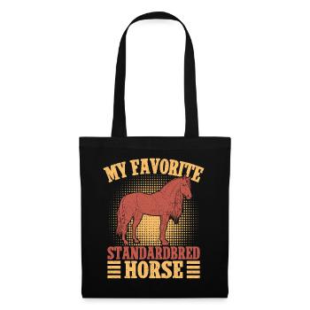 Hobby Horse Rider Favorite Standardbred Horse - Stoffbeutel - Schwarz - Vorne