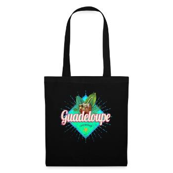 Souvenir de vacances de vacances dans les Caraïbes en Guadeloupe sur une île ancienne - Sac en tissu - noir - Devant