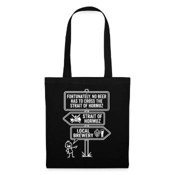 Fortunately No Beer Strait of Hormuz Humor - Tote Bag - black - Front
