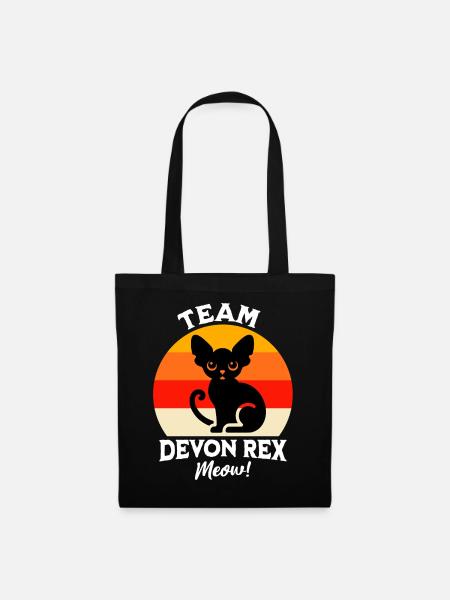 Team Devon Rex - Stoffbeutel - Schwarz