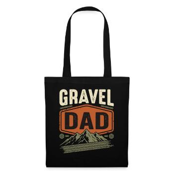 Gravel Dad Fahrrad Papa Biker Geschenk - Stoffbeutel - Schwarz - Vorne