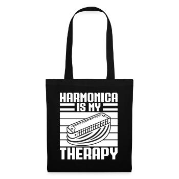 Harmonica Musican Is My Therapy Harmonica - Tote Bag - black - Front