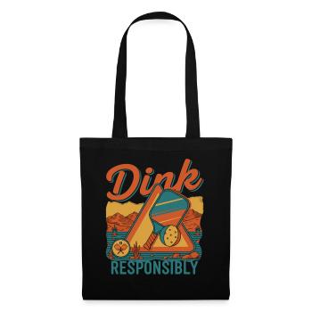 Pickleball Funny Player Dink Responsibly Love - Tote Bag - black - Front