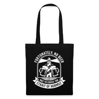 Fortunately No Beer Strait of Hormuz Humor - Tote Bag - black - Front