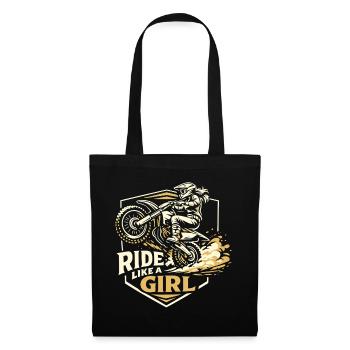 Ride Like a Girl - Stoffbeutel - Schwarz - Vorne