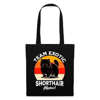 Équipe Chat Exotique à Poil Court - Sac en tissu - noir - Devant