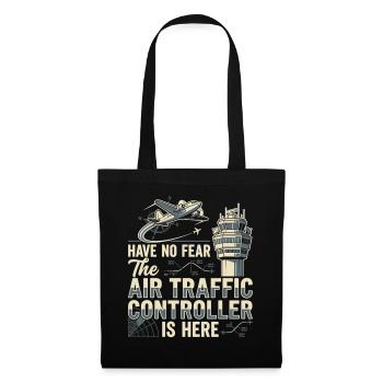 Pilote contrôleur aérien Fluglotse - Sac en tissu - noir - Devant