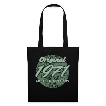 55e anniversaire 1971 cadeau pour hommes et femmes - Sac en tissu - noir - Devant