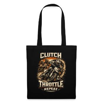 Dirtbike Dirt Bike Motocross Clutch Throttle - Tote Bag - black - Front