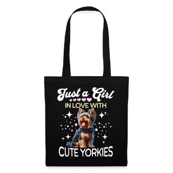 Yorkshire Terrier Girl - Tote Bag - black - Front