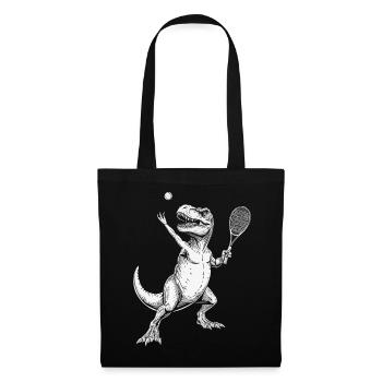 Tennis Player Dinosaur Tennis Tennis Masculin - Sac en tissu - noir - Devant