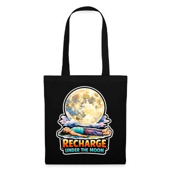 Méditation lunaire, pleine conscience lunaire, spirituel - Sac en tissu - noir - Devant