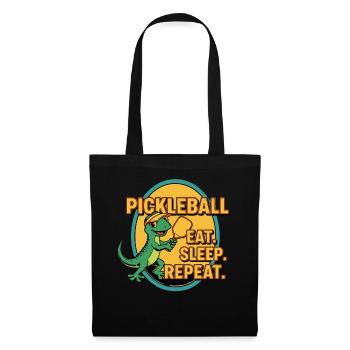 Pickleball Eat Sleep Repeat Funny Player - Tote Bag - black - Front