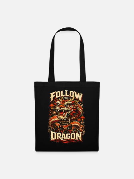Dragon Dance Drachentanz - Stoffbeutel - Schwarz