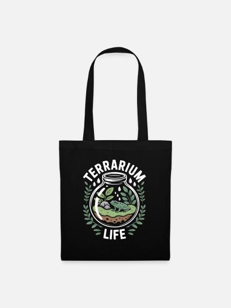 Terrarium Life Frosch Terraristik - Stoffbeutel - Schwarz