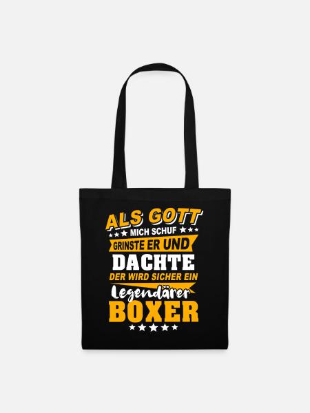 Boxer Boxen - Stoffbeutel - Schwarz